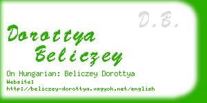 dorottya beliczey business card